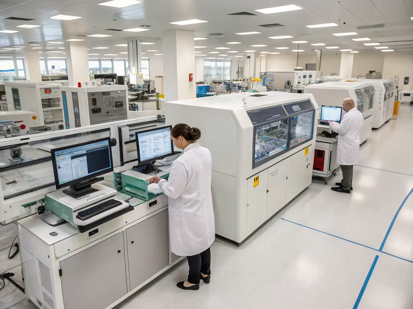 A visually engaging image of a modern laboratory equipped with advanced diagnostic equipment, symbolizing the cutting-edge knowledge and skills gained through CMEforLab's courses.